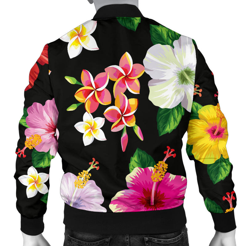 Hibiscus Pattern Print Design HB025 Men Bomber Jacket