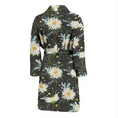 Daisy Pattern Print Design DS08 Men Bathrobe