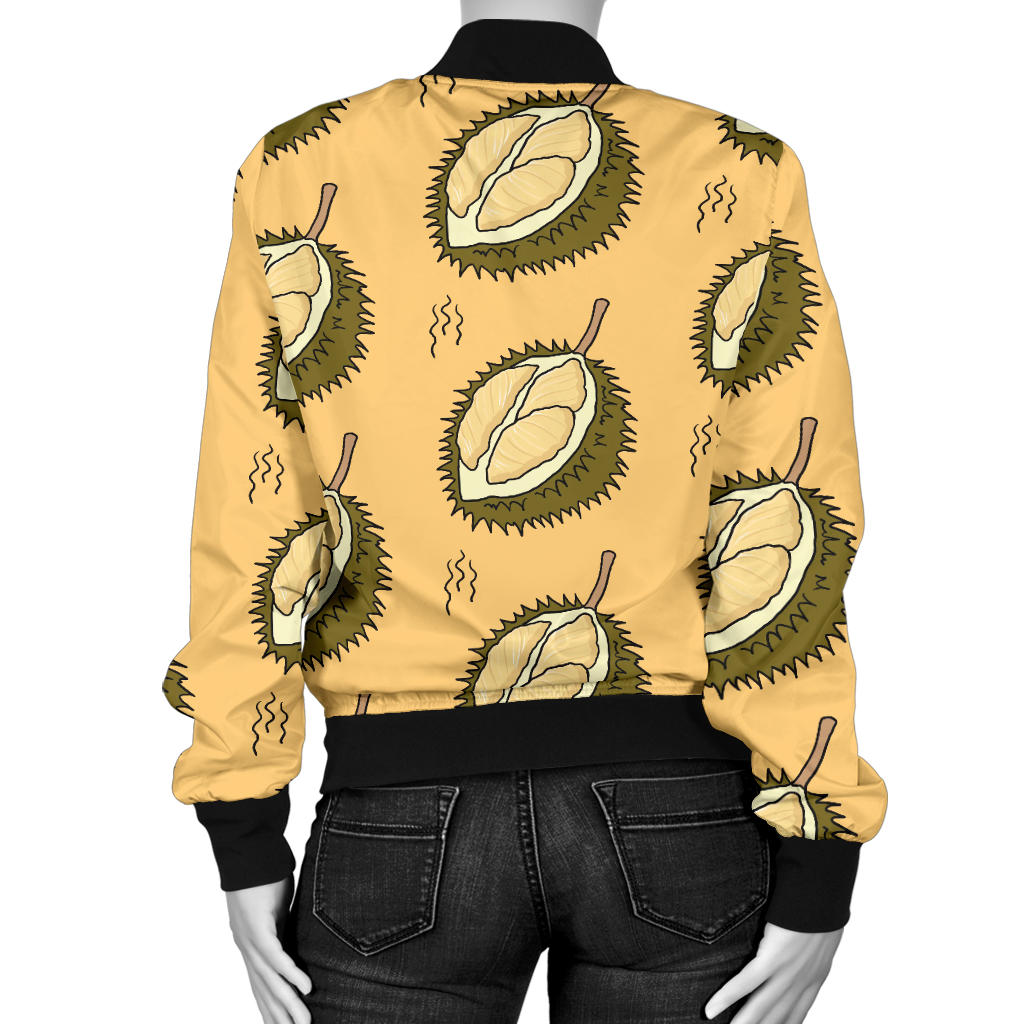 Durian Pattern Print Design DR02 Women Bomber Jacket