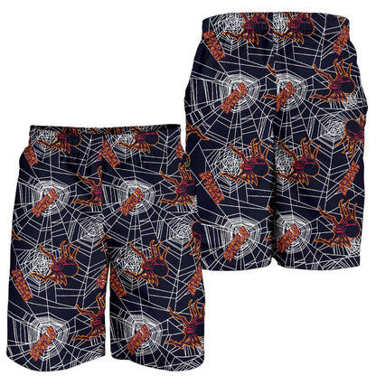 Tarantula Spiderwebs Pattern Print Design 01 Mens Shorts