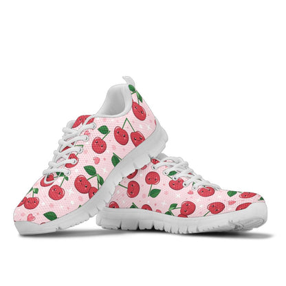 Cherry Pattern Print Design CH02 Sneakers White Bottom Shoes