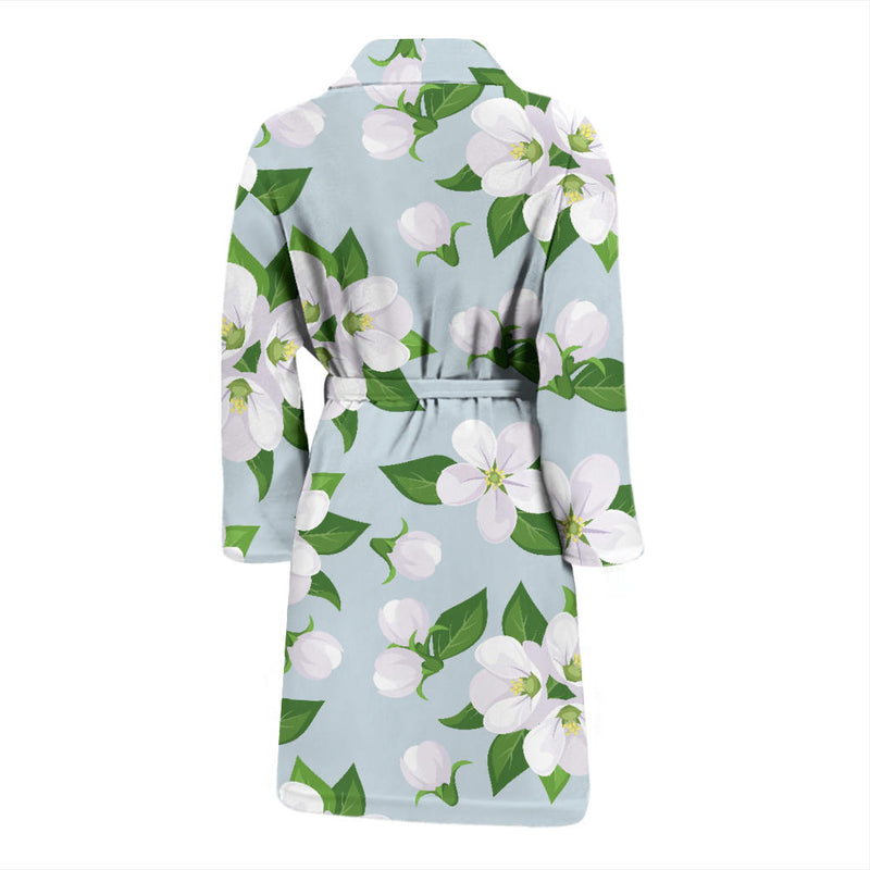 Apple Blossom Pattern Print Design AB04 Men Bathrobe