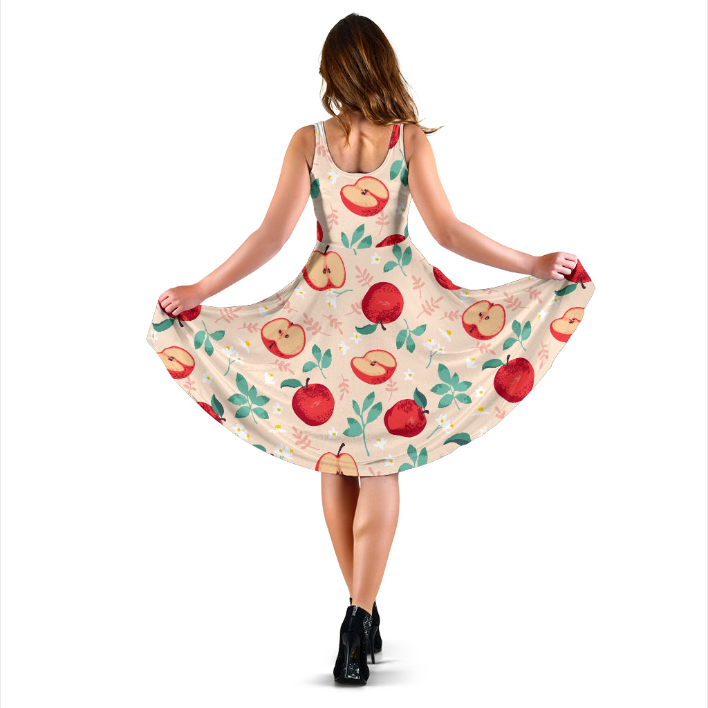 Apple Pattern Print Design AP06 Midi Dress