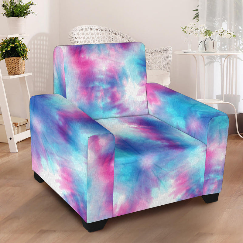 Tie Dye Blue Pink Armchair Slipcover