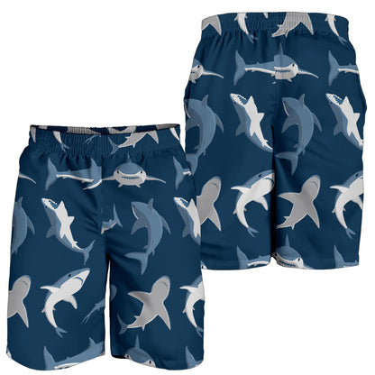 Shark Action Pattern Mens Shorts