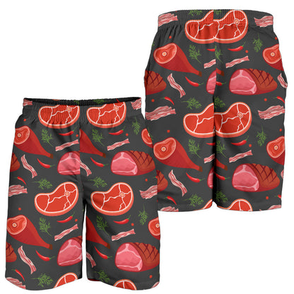 Meat Pattern Print Design 03 Mens Shorts