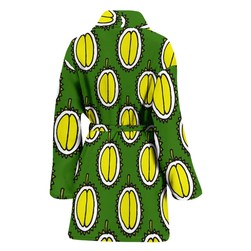 Durian Pattern Print Design DR01 Women Bathrobe