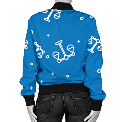 Libra Pattern Print Design 05 Women's Bomber Jacket