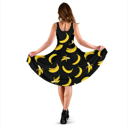 Banana Pattern Print Design BA05 Midi Dress