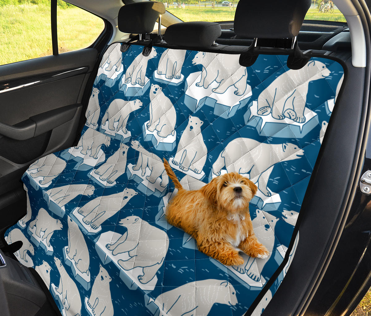 Polar Bear Pattern Print Design PB03 Rear Dog  Seat Cover