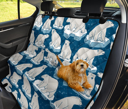 Polar Bear Pattern Print Design PB03 Rear Dog  Seat Cover