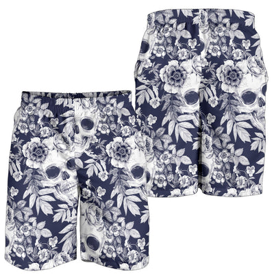 Skull Floral Beautiful Mens Shorts