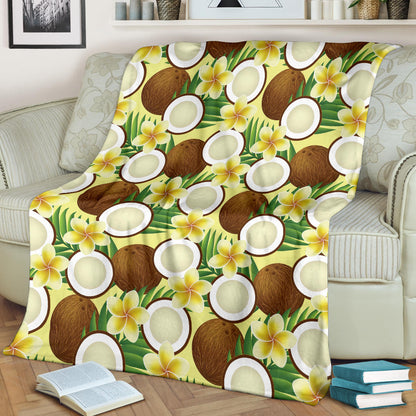 Coconut Pattern Print Design CN02 Fleece Blanket