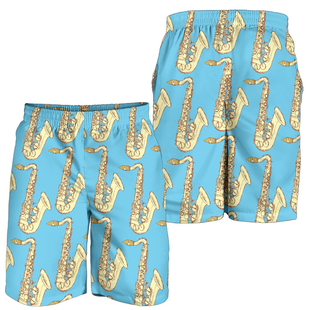 Saxophone Pattern Print Design 03 Mens Shorts