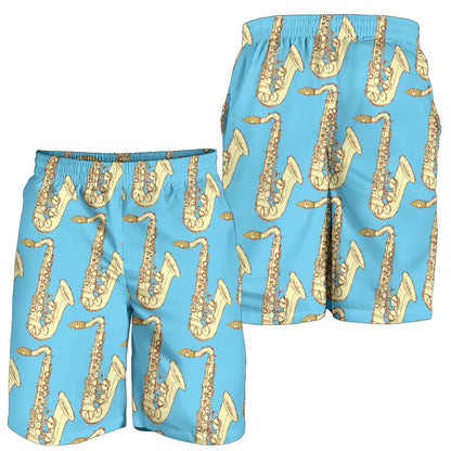 Saxophone Pattern Print Design 03 Mens Shorts