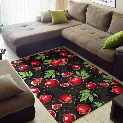 Pomegranate Pattern Print Design PG06 Area Rugs