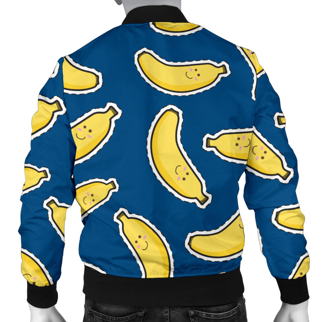 Banana Pattern Print Design BA03 Men Bomber Jacket