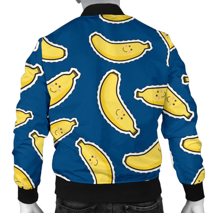 Banana Pattern Print Design BA03 Men Bomber Jacket