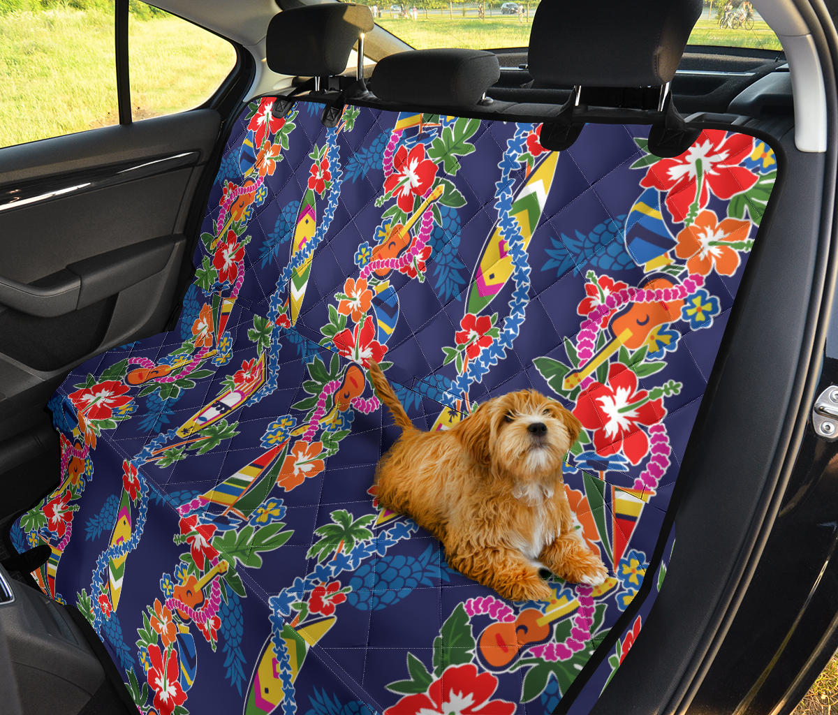 Hawaiian Themed Pattern Print Design H04 Rear Dog  Seat Cover