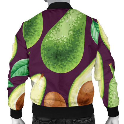 Avocado Pattern Print Design AC08 Men Bomber Jacket