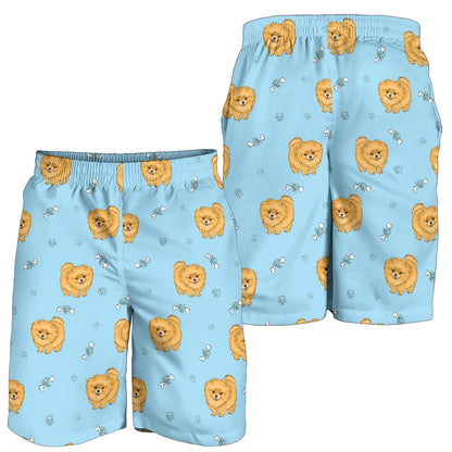 Pomeranians Pattern Print Design A03 Mens Shorts
