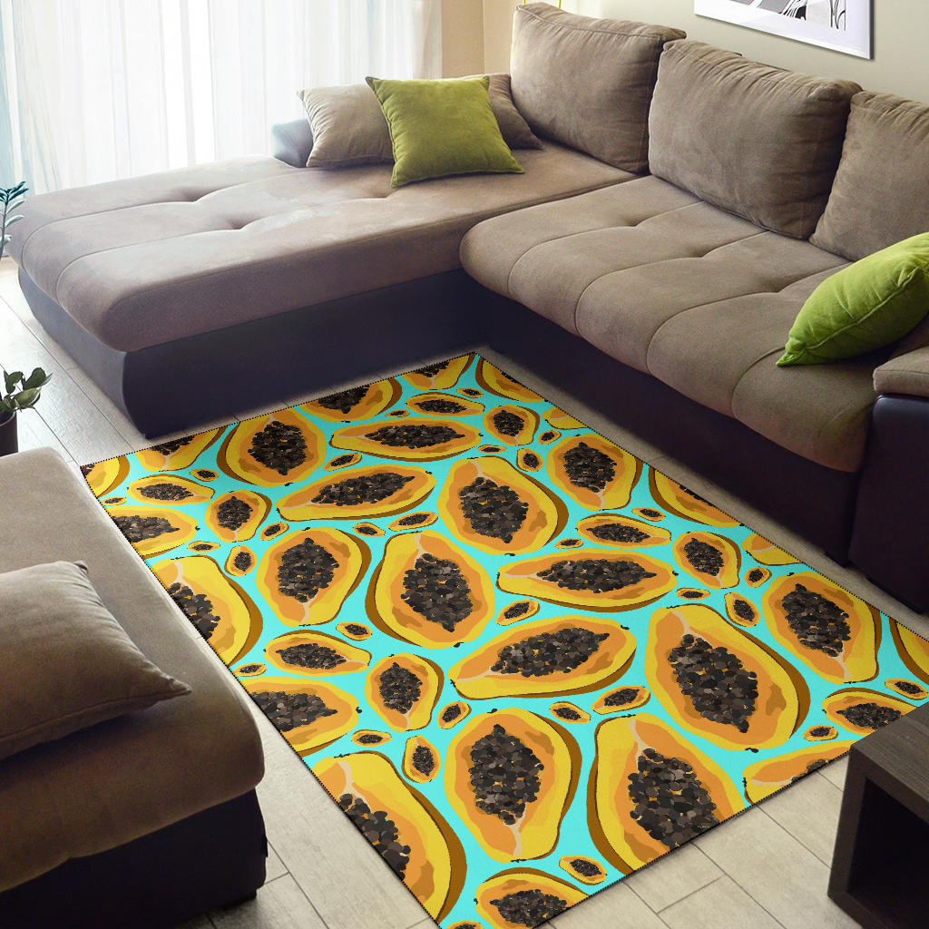 Papaya Pattern Print Design PP03 Area Rugs