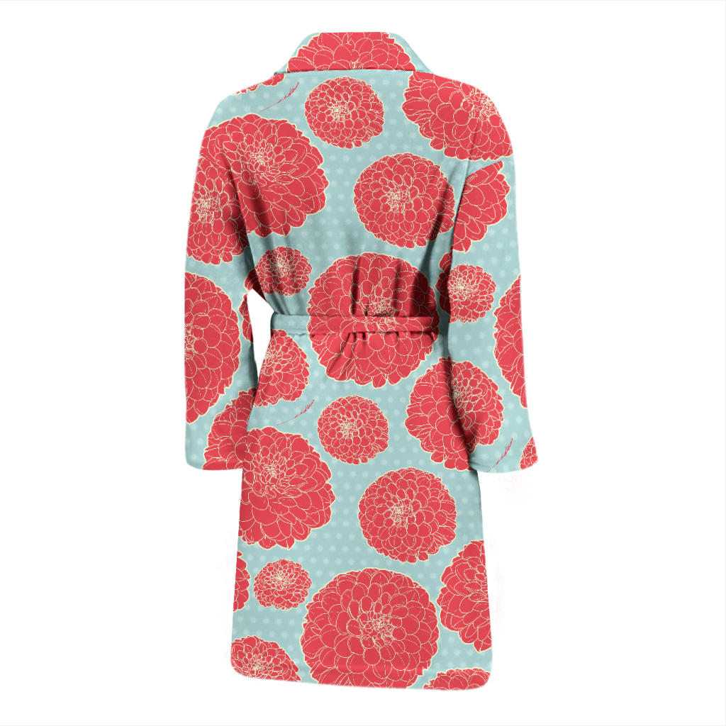Marigold Pattern Print Design MR03 Men Bathrobe