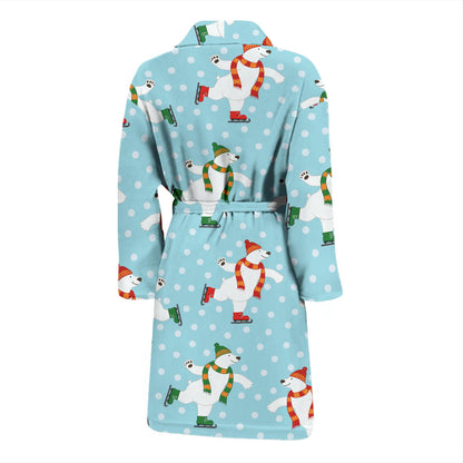 Polar Bear Pattern Print Design PB07 Men Bathrobe