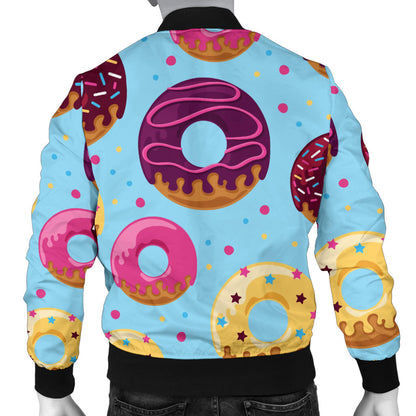 Donut Pattern Print Design DN07 Men Bomber Jacket