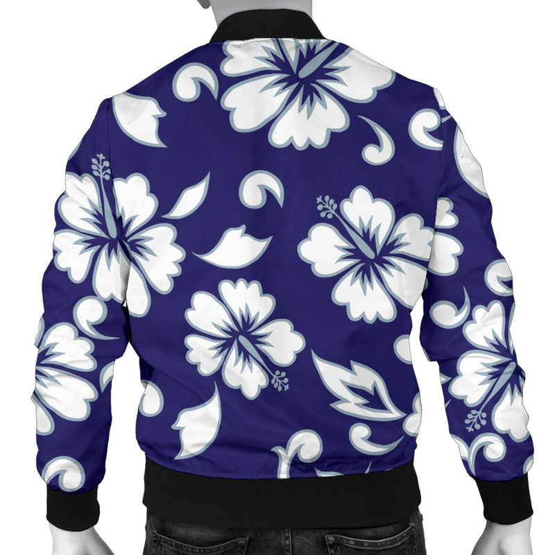 Hibiscus Pattern Print Design HB010 Men Bomber Jacket