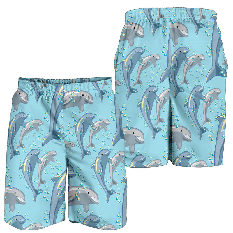 Dolphin Print Pattern Mens Shorts