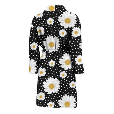 Daisy Pattern Print Design DS02 Men Bathrobe