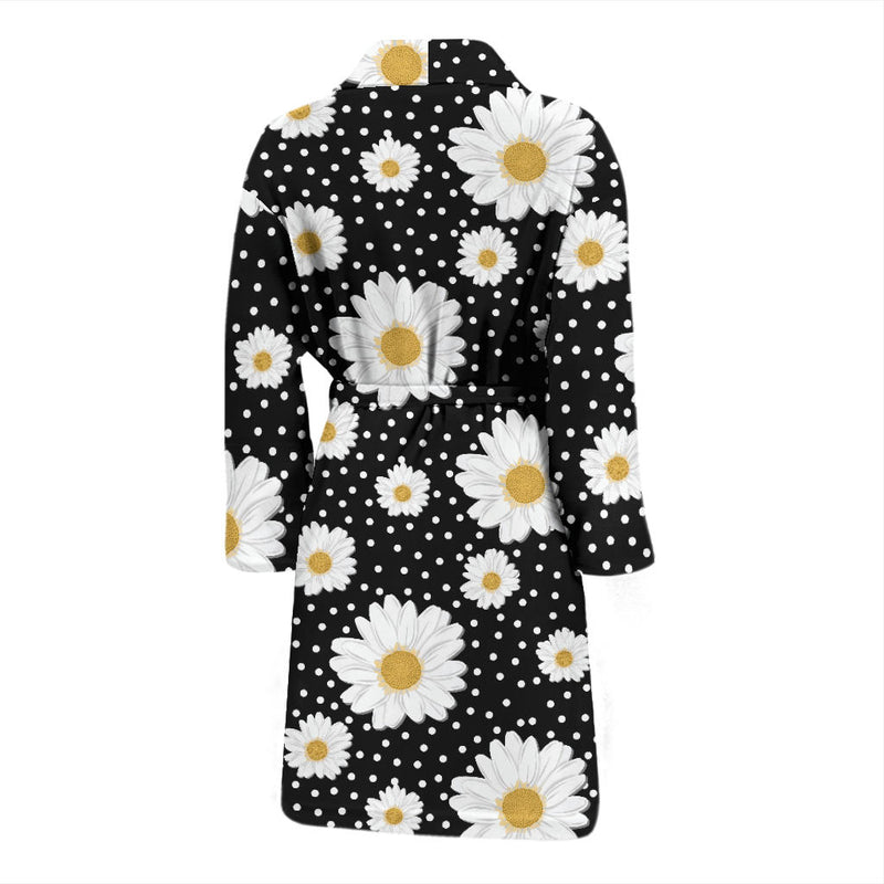 Daisy Pattern Print Design DS02 Men Bathrobe