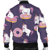 Donut Unicorn Pattern Print Design DN011 Men Bomber Jacket