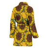 Sunflower Pattern Print Design SF04 Women Bathrobe