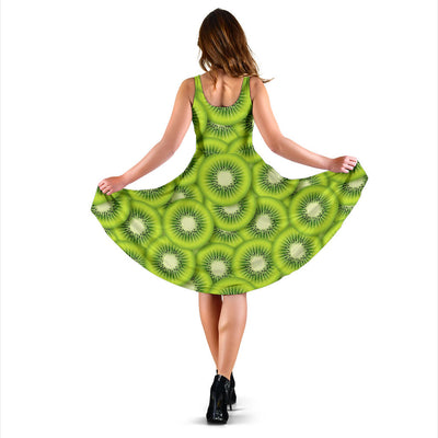 Kiwi Pattern Print Design KW01 Midi Dress