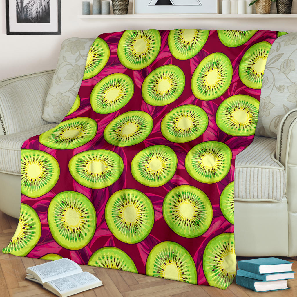 Kiwi Pattern Print Design KW05 Fleece Blanket