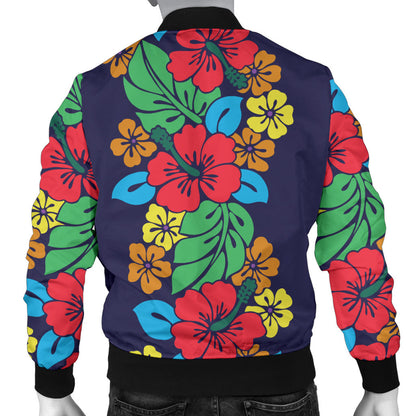 Hawaiian Themed Pattern Print Design H03 Men Bomber Jacket