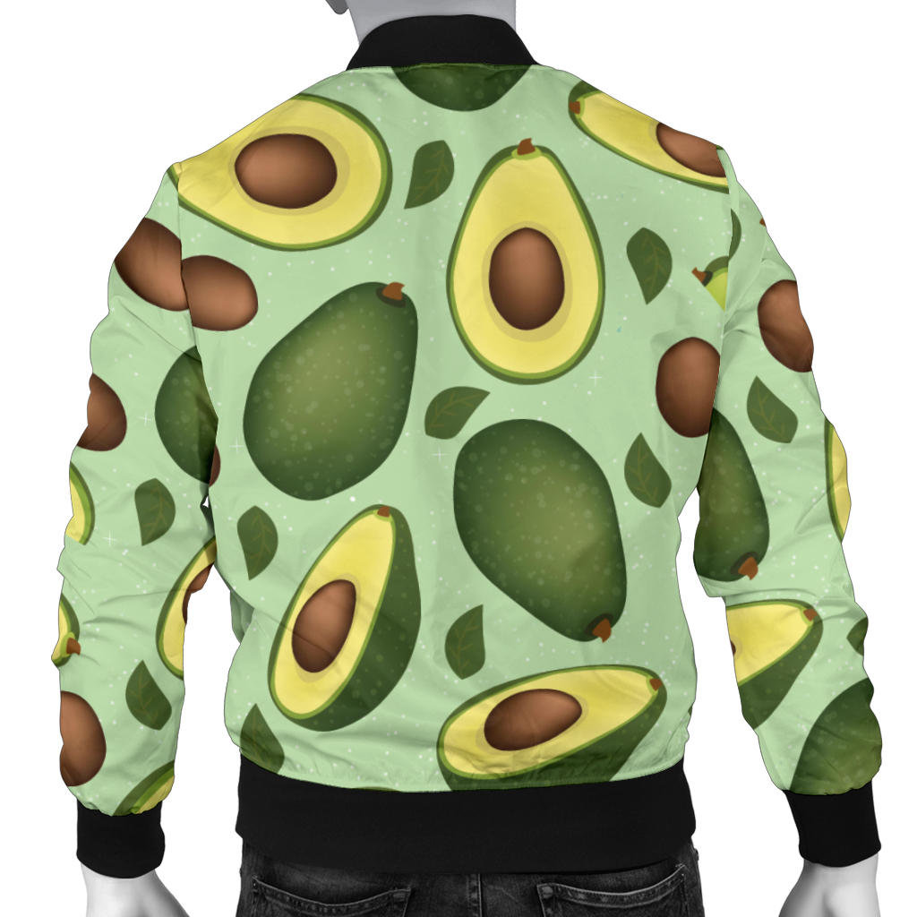 Avocado Pattern Print Design AC01 Men Bomber Jacket