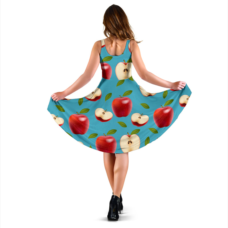 Apple Pattern Print Design AP012 Midi Dress