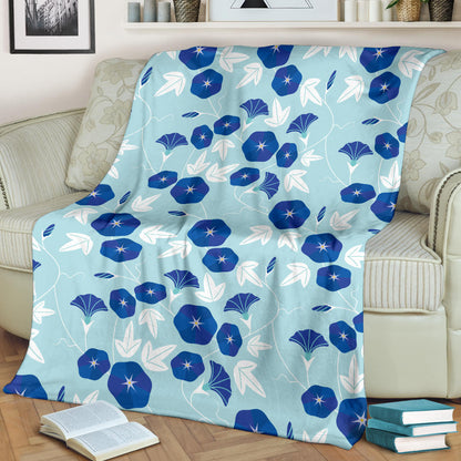 Morning Glory Pattern Print Design MG07 Fleece Blanket