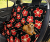 Red Hibiscus Pattern Print Design HB021 Rear Dog  Seat Cover