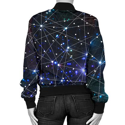 Cosmic Pattern Print Design 01 Women's Bomber Jacket