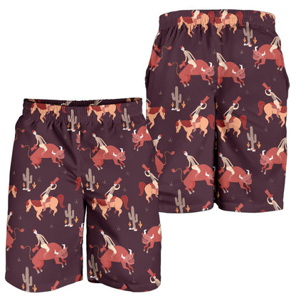 Rodeo Pattern Print Design A01 Mens Shorts