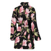 Magnolia Pattern Print Design MAG03 Women Bathrobe