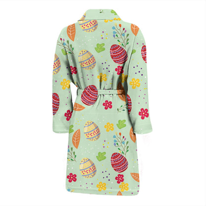 Easter Eggs Pattern Print Design RB07 Men Bathrobe