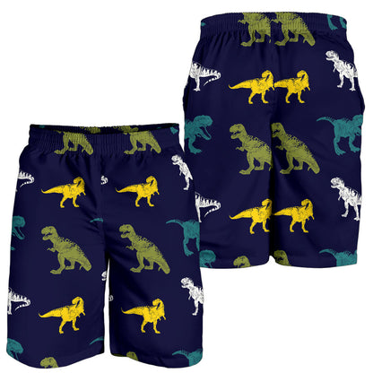 T Rex Pattern Print Design A07 Mens Shorts