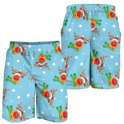 Reindeer cute Pattern Print Design 02 Mens Shorts