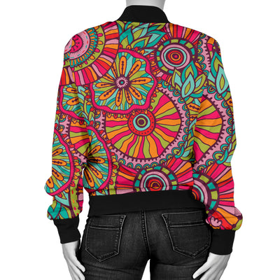 Boho Pattern Print Design 01 Women's Bomber Jacket