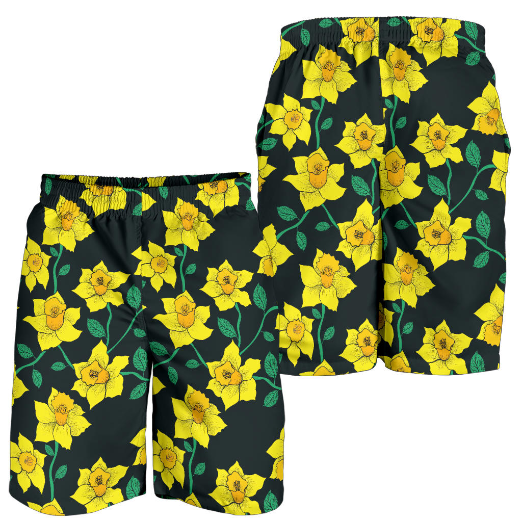 Daffodils Pattern Print Design DF03 Mens Shorts